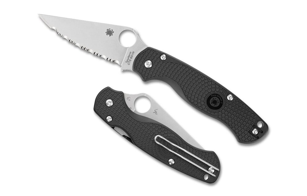 Paramilitary 2 Black Lightweight Serrated SE