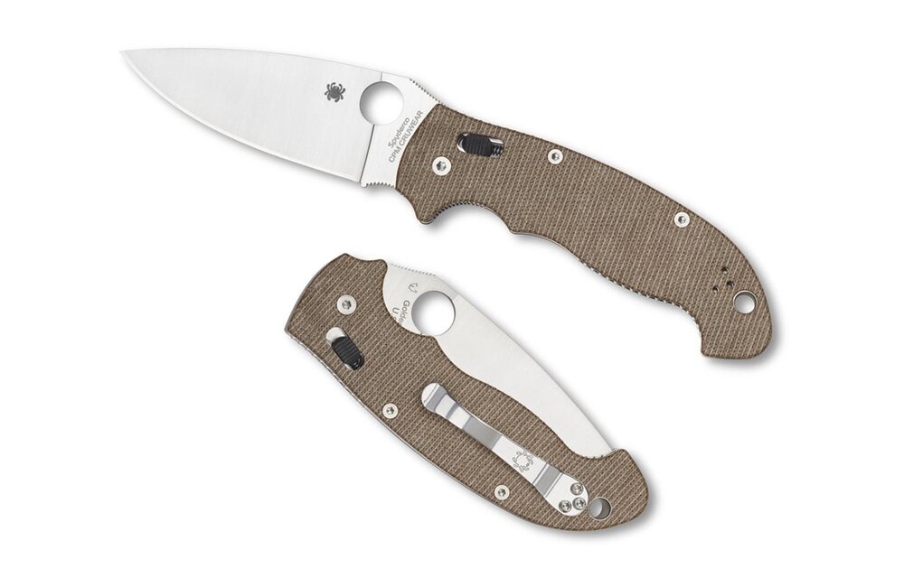 Manix 2 XL Brown Canvas Micarta CPM CRU-WEAR PE