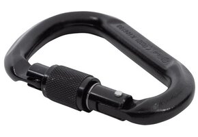 Steel Carabiner HMS Screwlock (Black)
