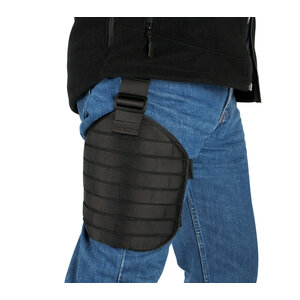 Leg Base Plate with MOLLE (Black)