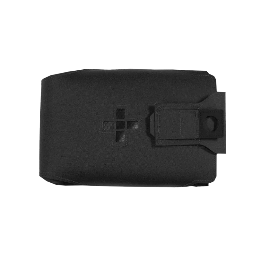 Laser Cut Large Horizontal Individual First Aid Kit Pouch (Black)