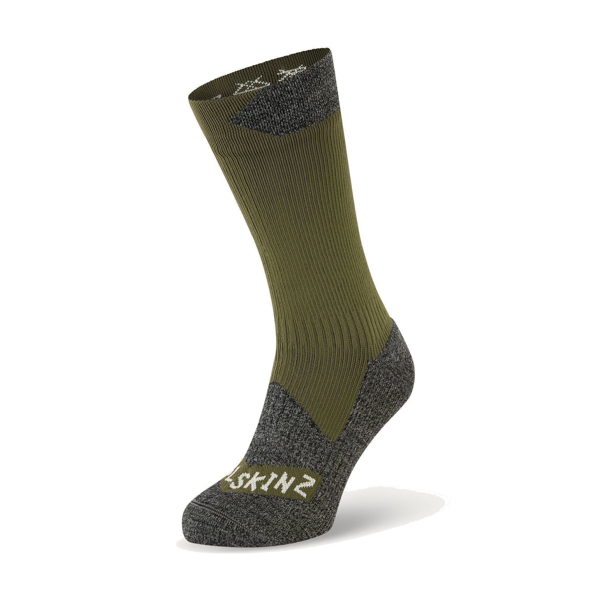 Raynham - Waterproof All Weather Mid Length Sock (Olive)