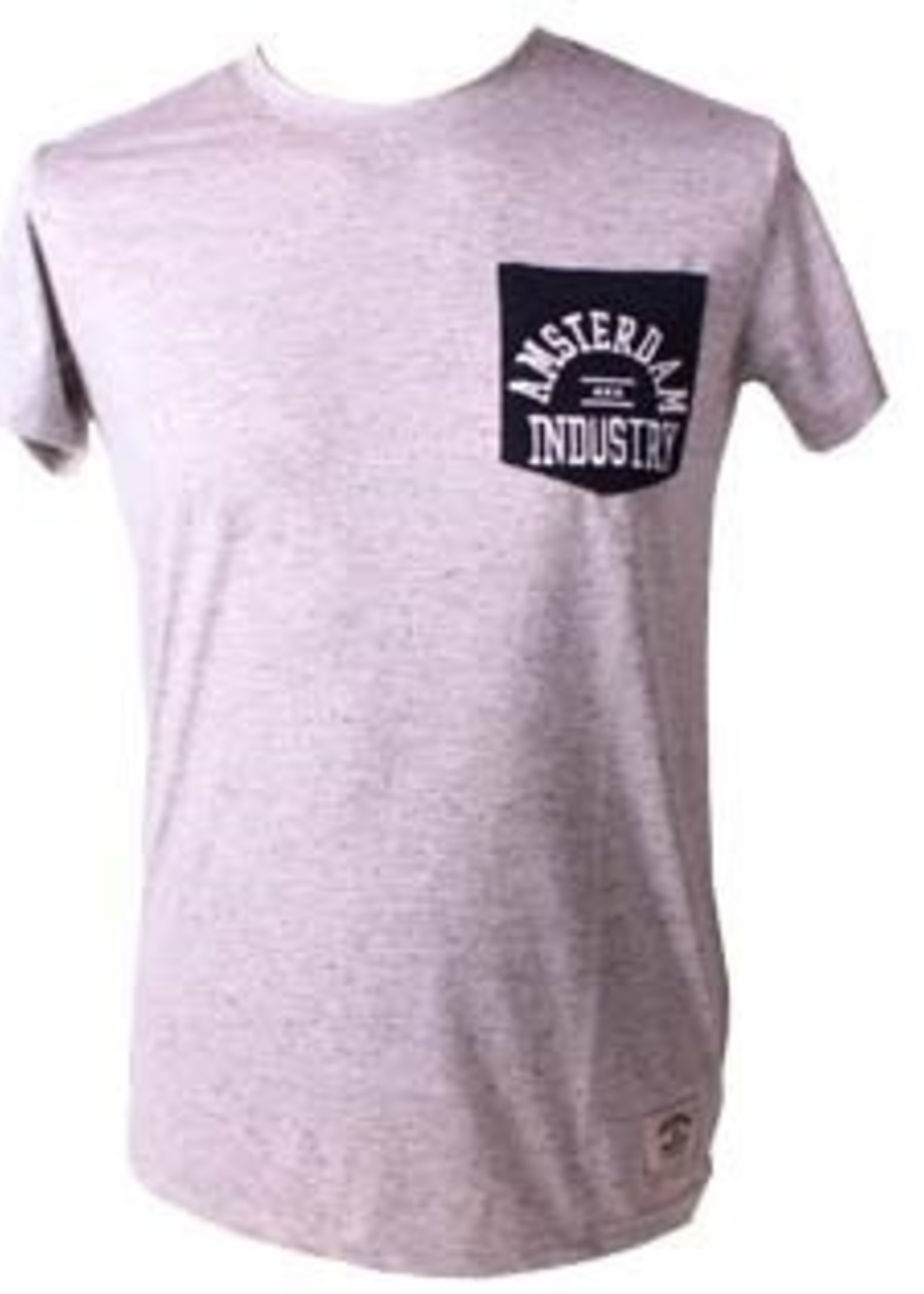 T-shirt with pocket Grey/Blue
