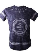 T-shirt Amsterdam ornament Blue/White