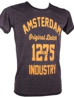 T-shirt Amsterdam burnout Black/Yellow
