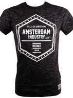 T-shirt Amsterdam hexagon Black/White