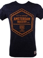 T-shirt Amsterdam hexagon Black/Ocher yellow