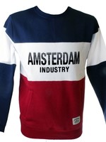 Sweater Amsterdam 3 panelen Blauw/Wit/Rood