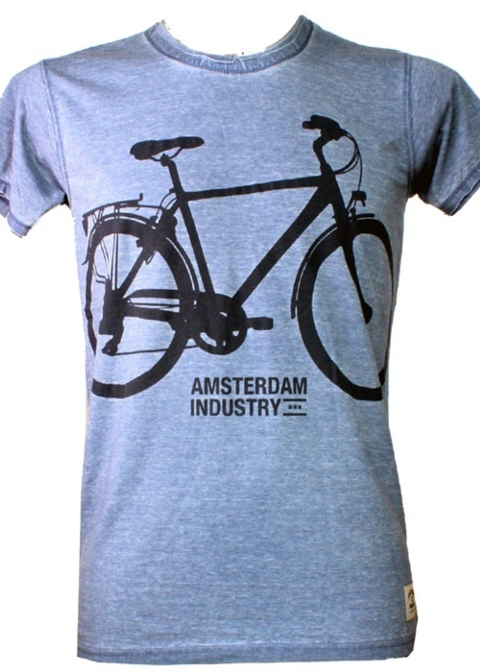 Conform spel Mededogen T-shirt fiets Blauw - Amsterdam Industry