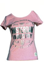 T-shirt Amsterdam round Lilac/Silver