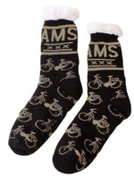 Comfort Socks Bicycle Black/beige lined