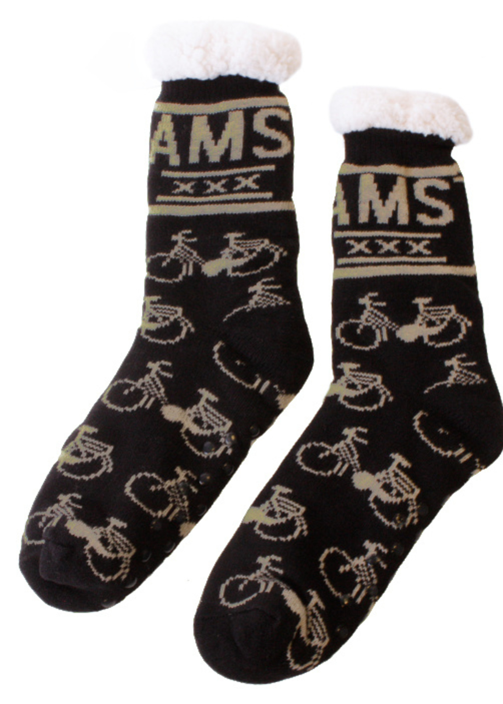 Comfort Socks Bicycle Black/beige lined