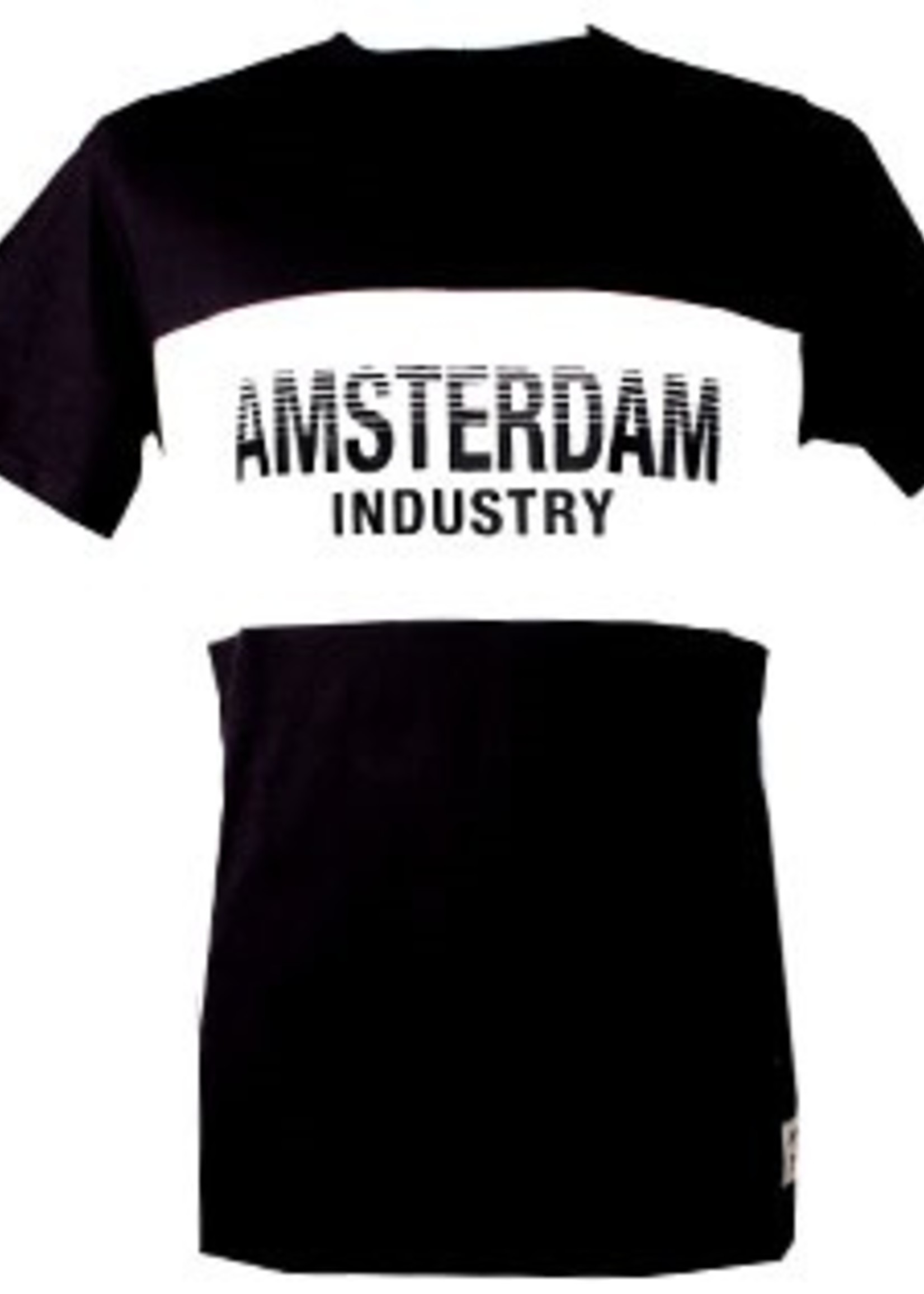 T-shirt Amsterdam 3 panelen Blauw/Wit/Rood
