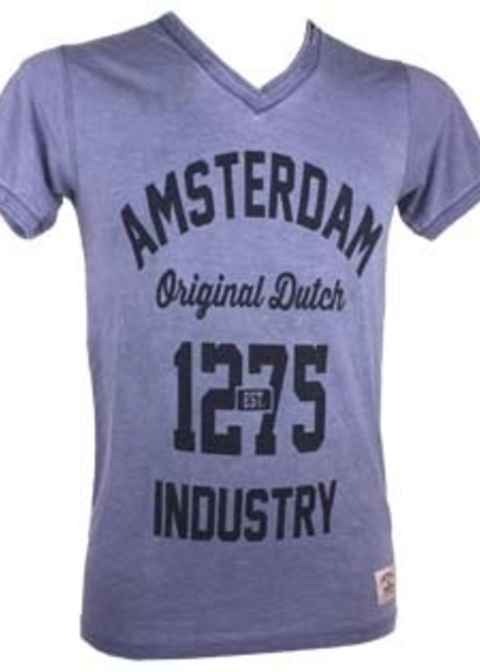 T-shirt Amsterdam burnout Zwart/Geel