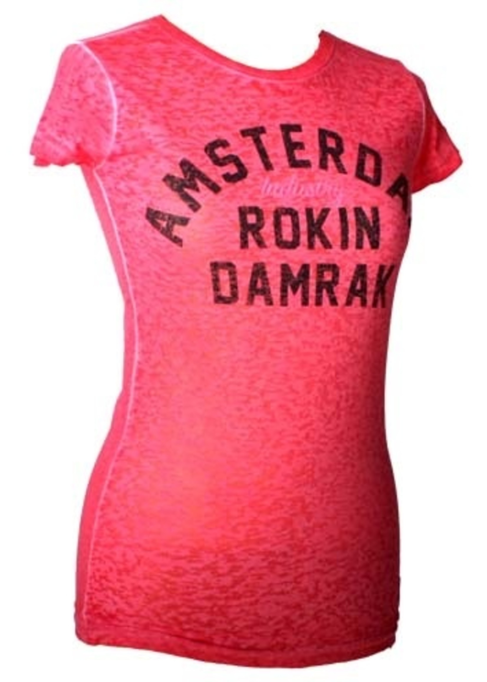 T-shirt Amsterdam Rokin Damrak Black/Pink