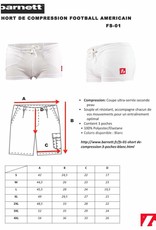 FS-01 Football compressive shorts, 3 slots, white