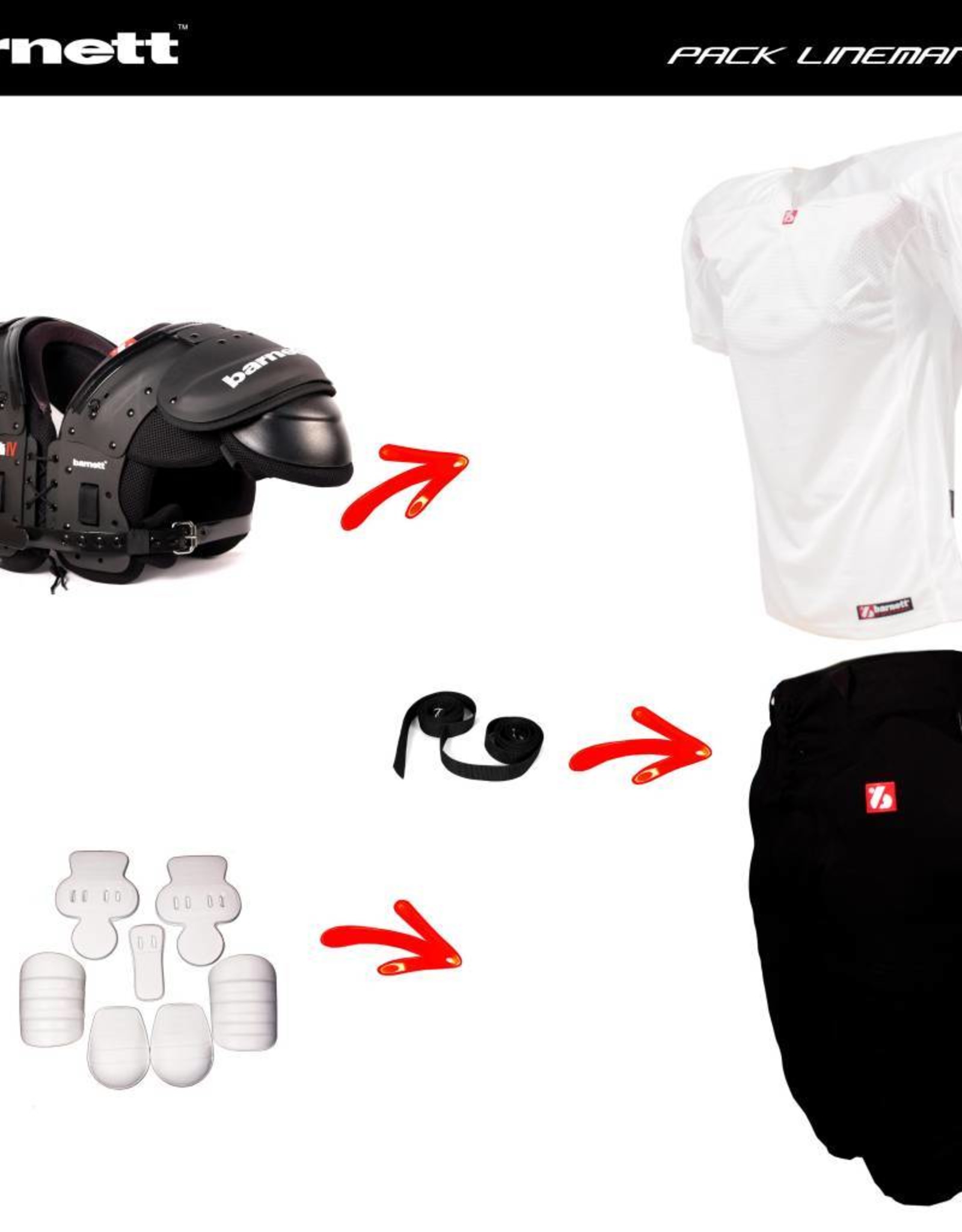 Lineman football package (MARK IV + FJ-2 + FP-2 + FHP-03 + FKP-03+ FTP-03 + 2pcs CMS-01)