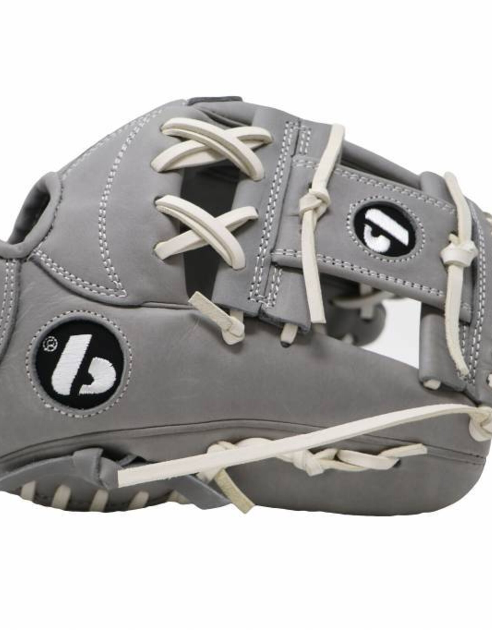 FL-115 baseball glove, high quality, leather, infield/outfield 11", light gray