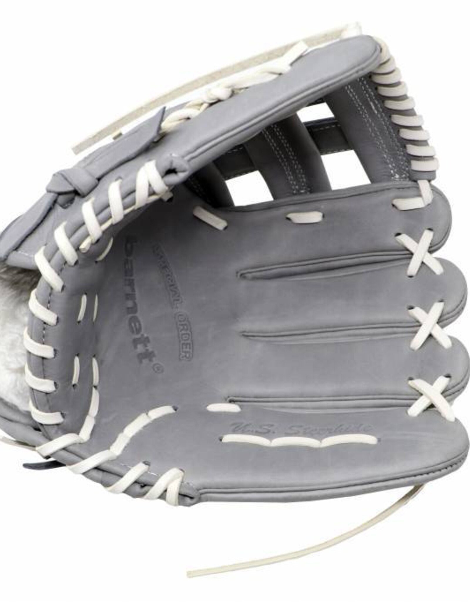 FL-117 high quality baseball and softball glove, leather, infield / fastpitch 11.7", light grey