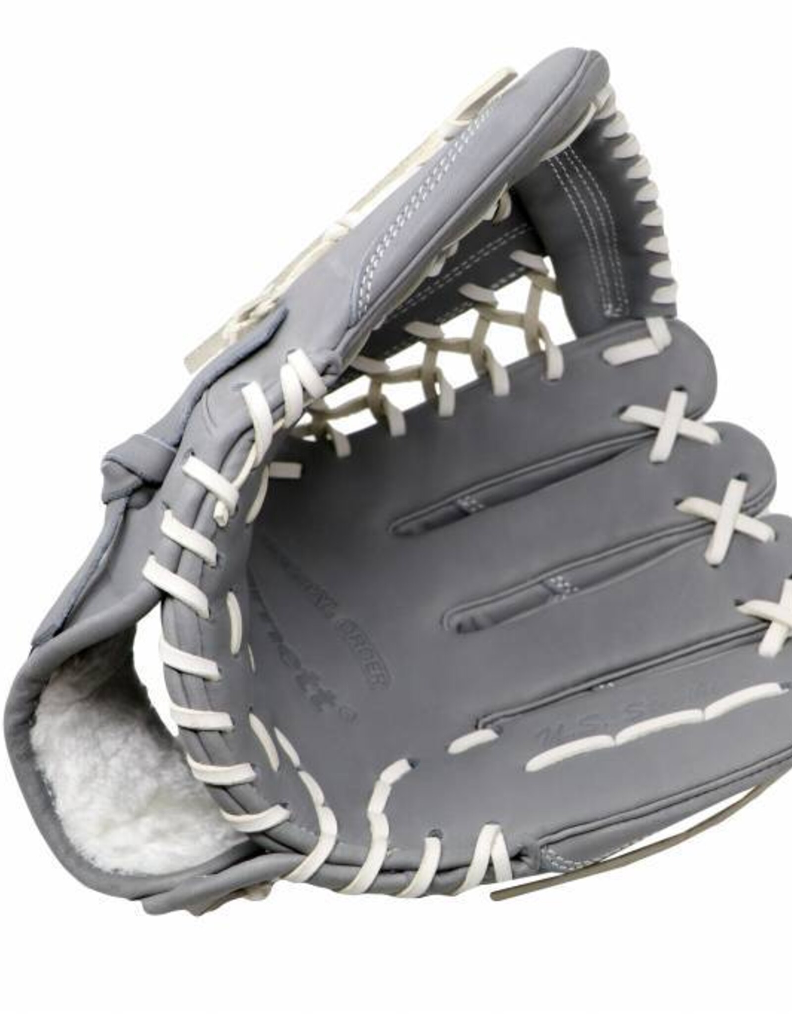 FL-125 " high quality leather baseball glove, infield / outfield / pitcher, light grey