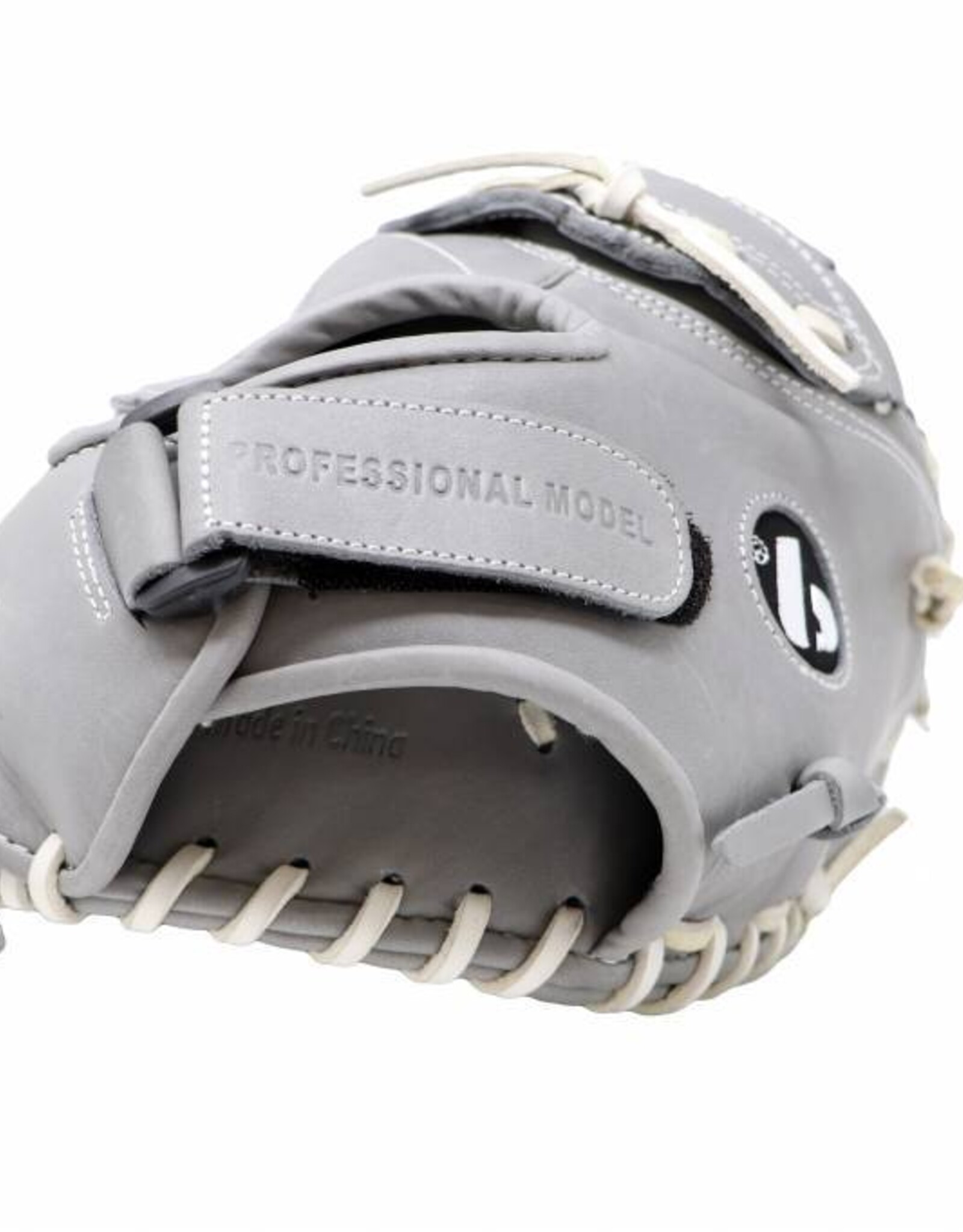 FL-201 " baseball glove, high quality, leather, catcher, light grey