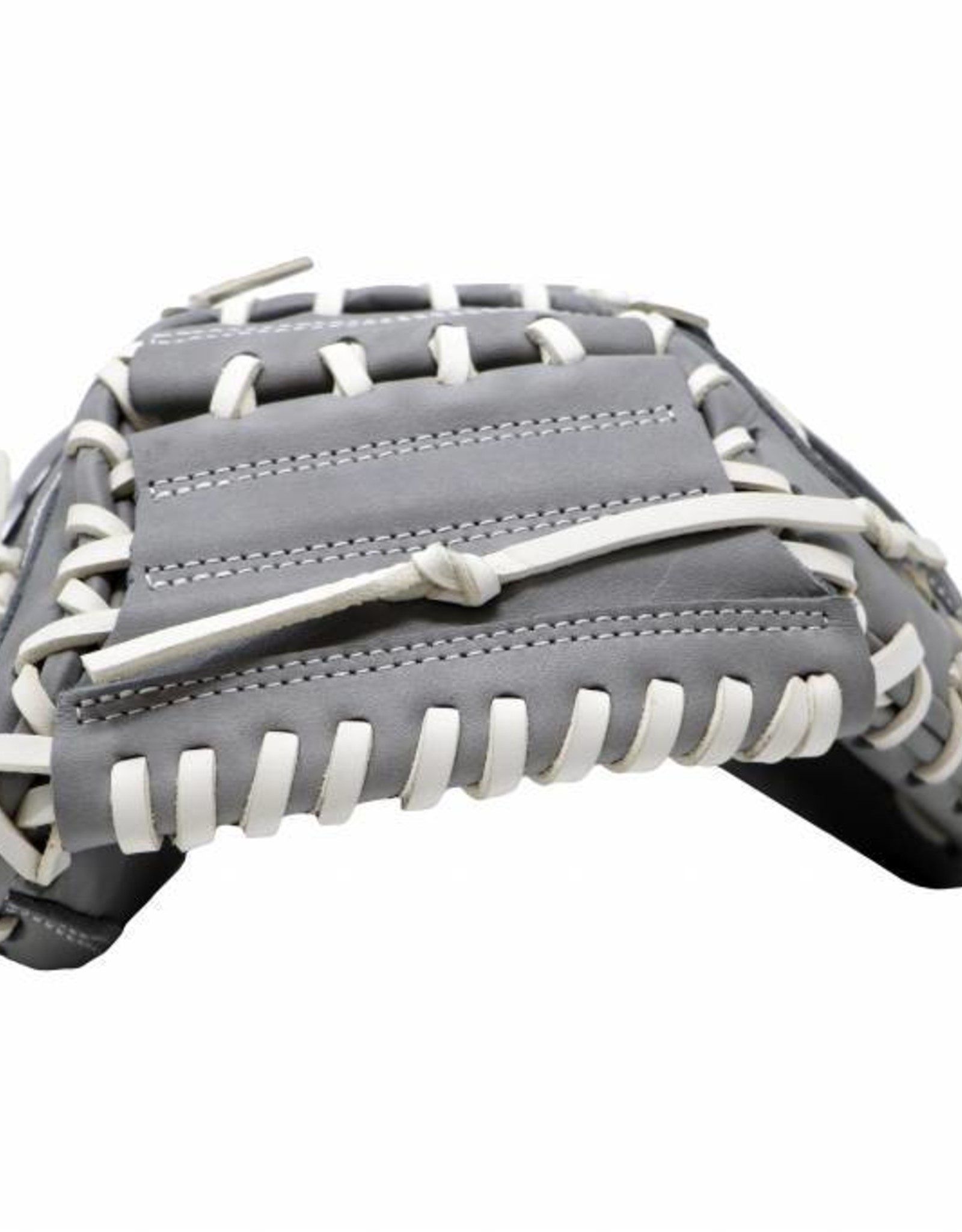 FL-203 " softball glove, high quality, leather, catcher, light grey