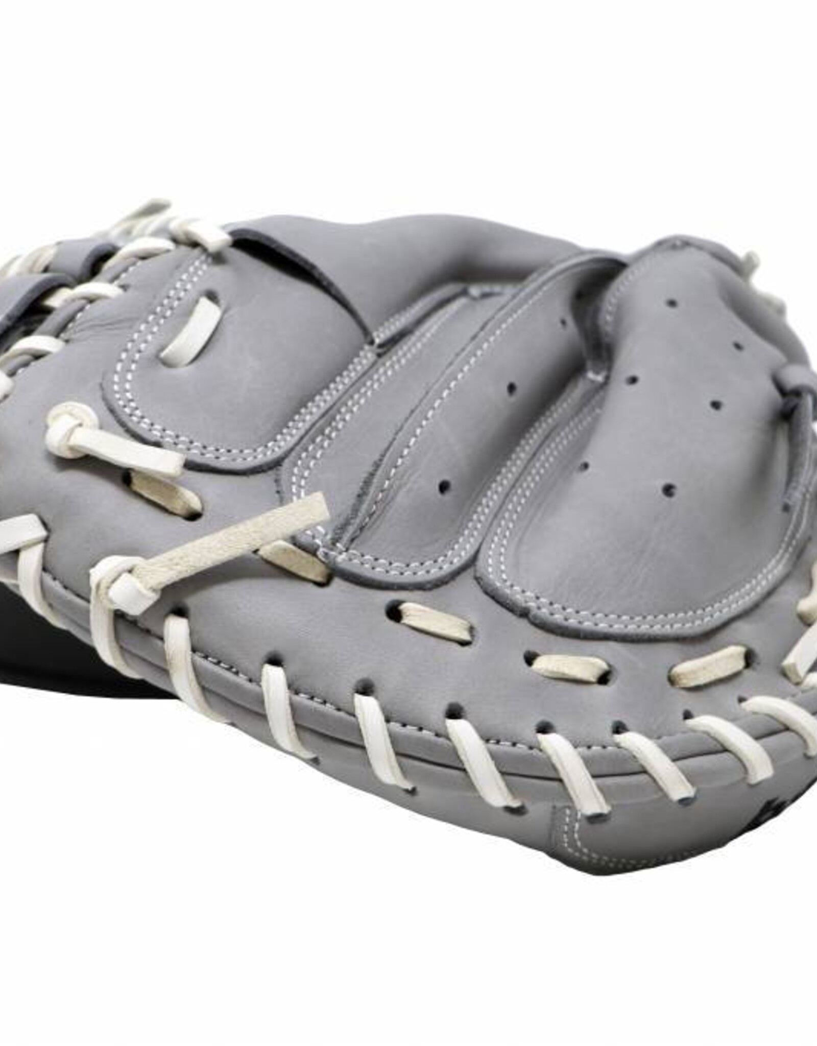 FL-203 " softball glove, high quality, leather, catcher, light grey