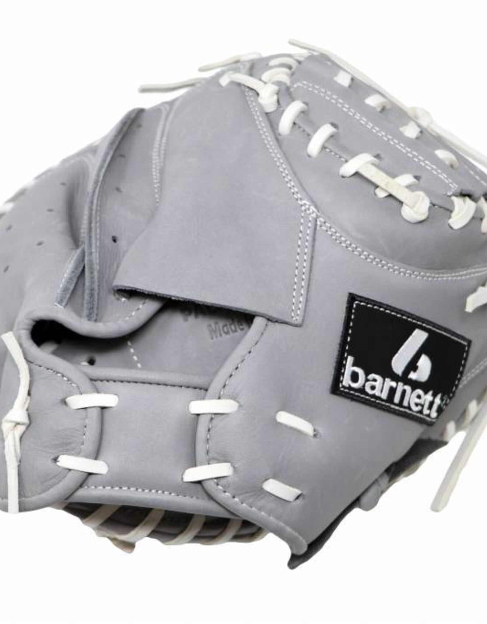 FL-203 " softball glove, high quality, leather, catcher, light grey