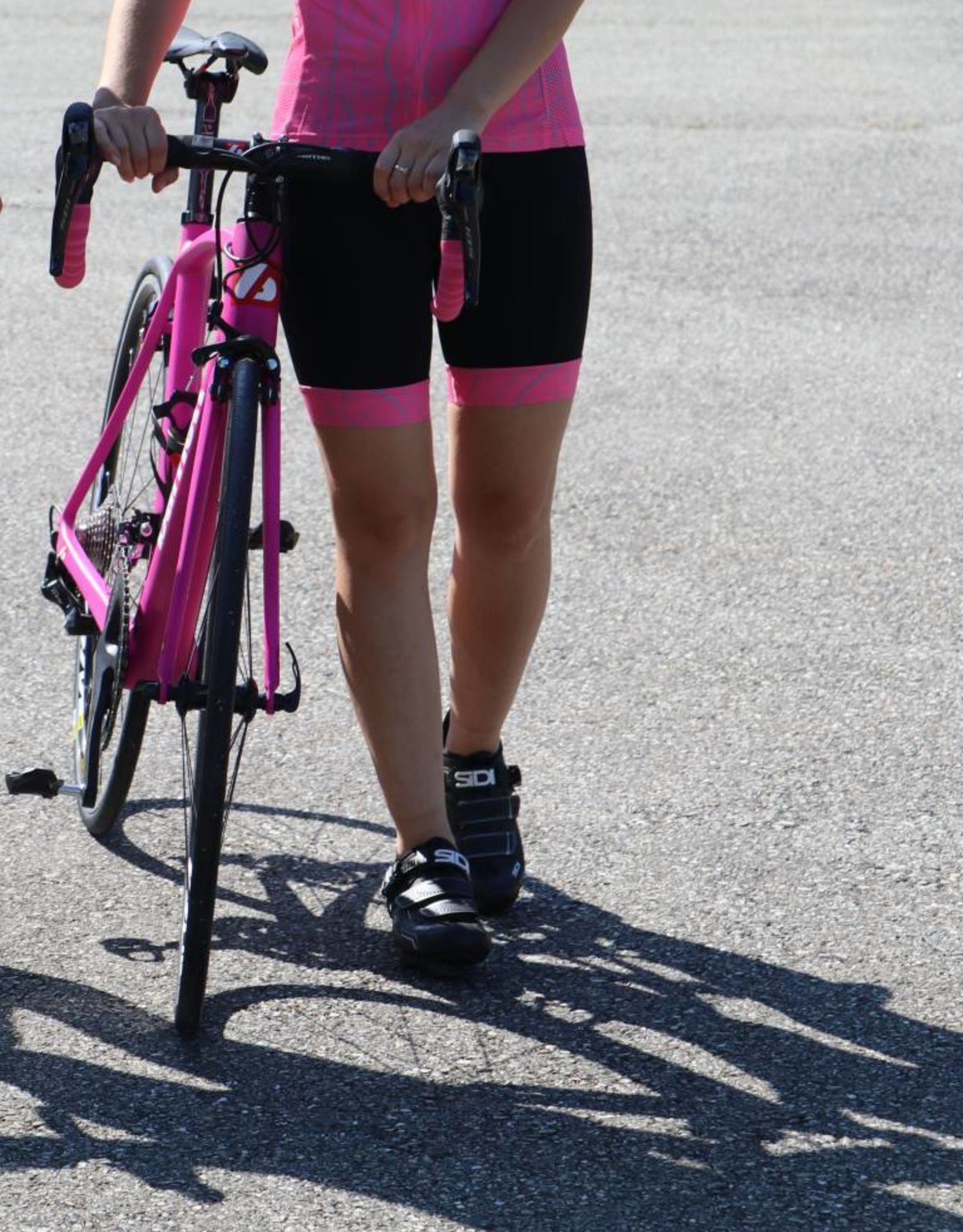 Bike textile - black & pink cycling shorts