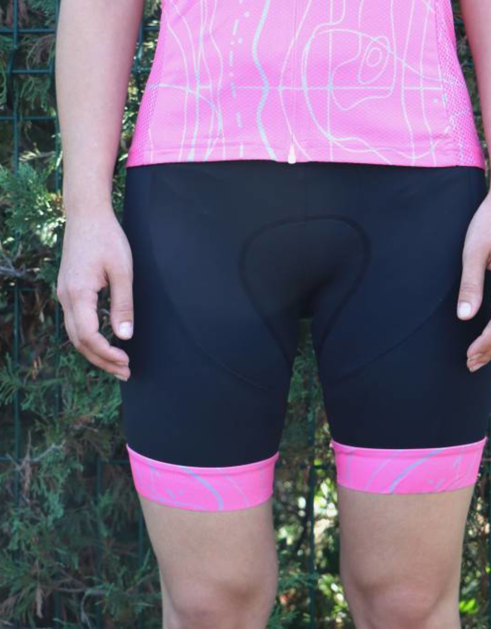 Bike textile - black & pink cycling shorts