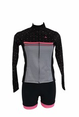 Bike textile - long-sleeved jacket, black&pink, windbreaker