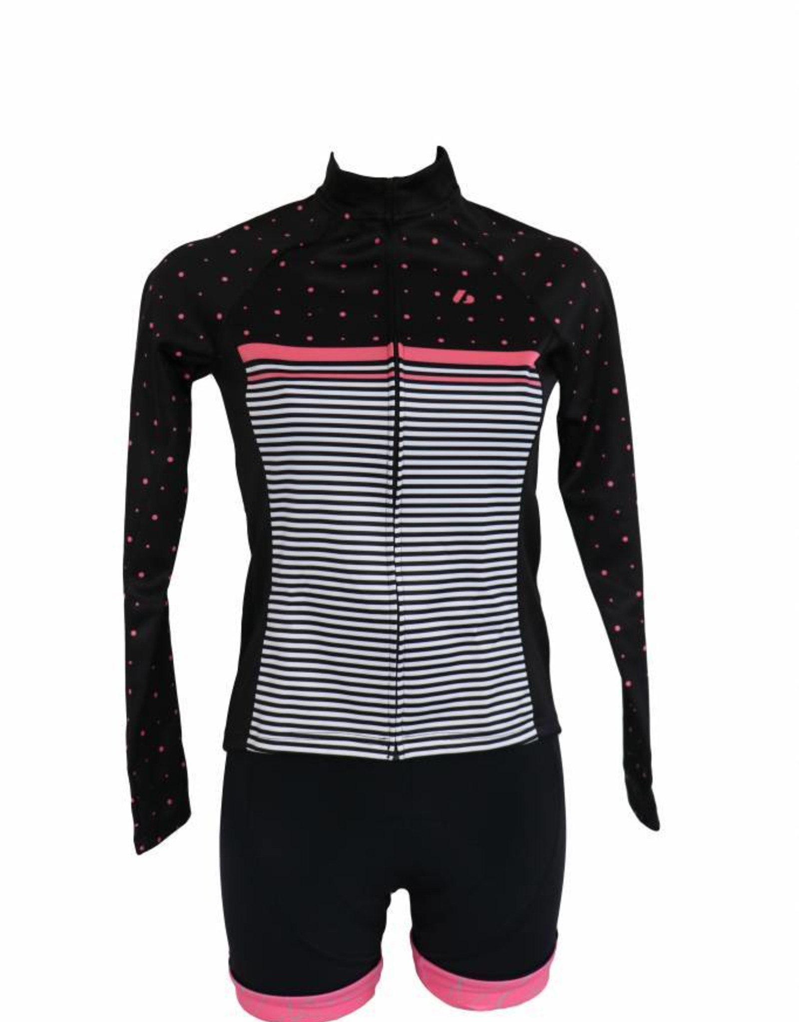 Bike textile - long-sleeved jacket, black&pink, windbreaker