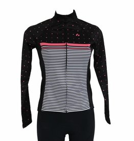 Bike textile - long-sleeved jacket, black&pink, windbreaker
