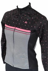 Bike textile - long-sleeved jacket, black&pink, windbreaker