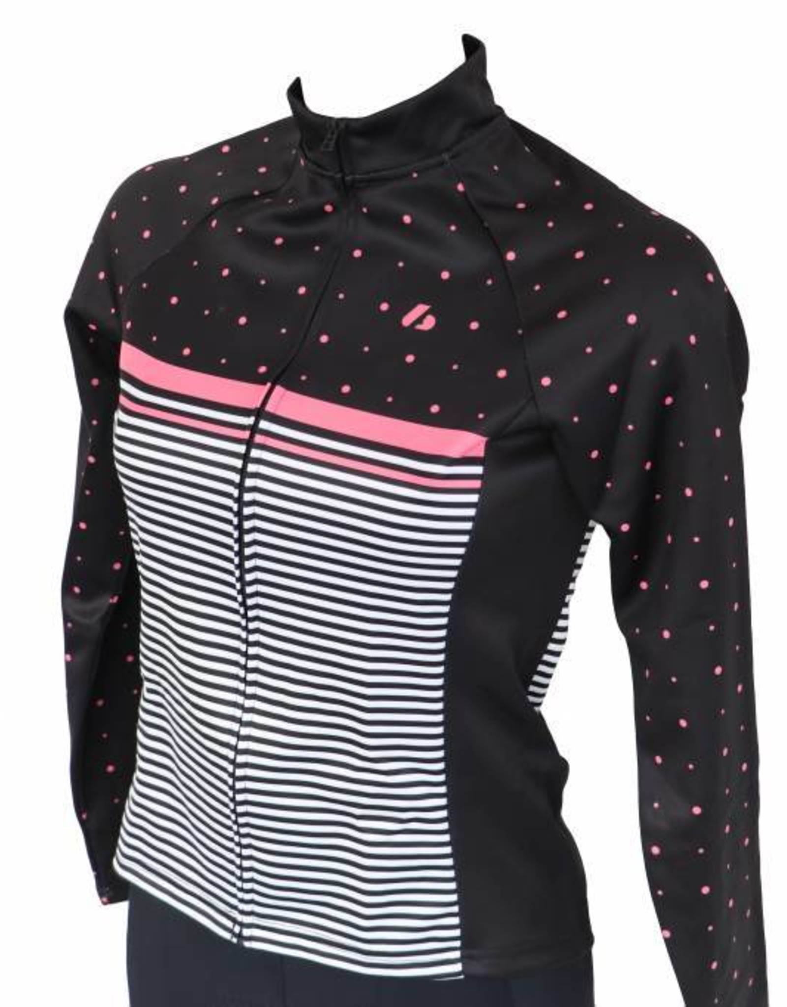 Bike textile - long-sleeved jacket, black&pink, windbreaker