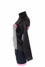 Bike textile - long-sleeved jacket, black&pink, windbreaker
