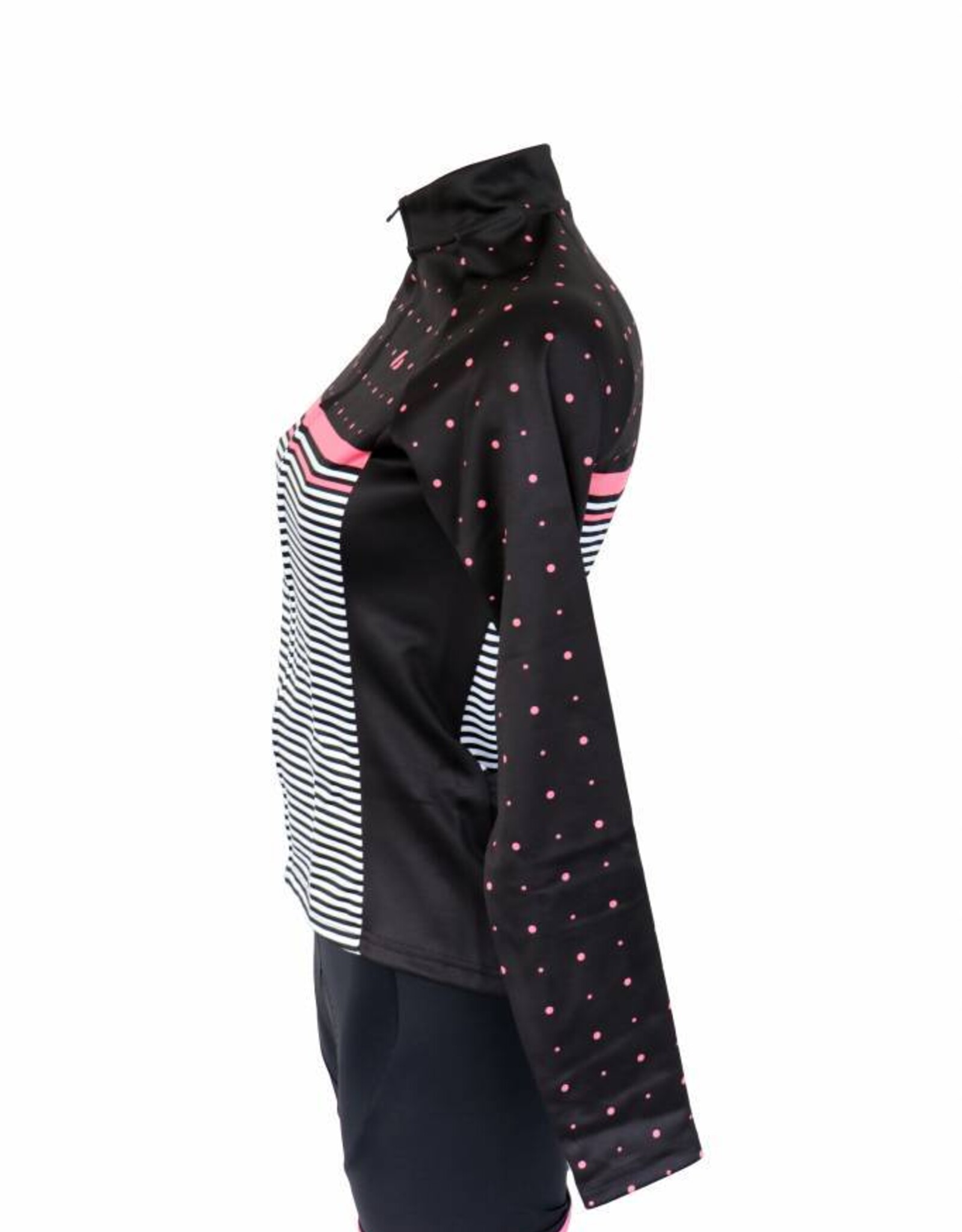 Bike textile - long-sleeved jacket, black&pink, windbreaker
