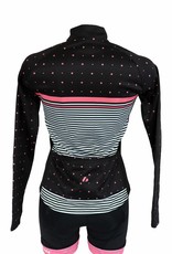 Bike textile - long-sleeved jacket, black&pink, windbreaker