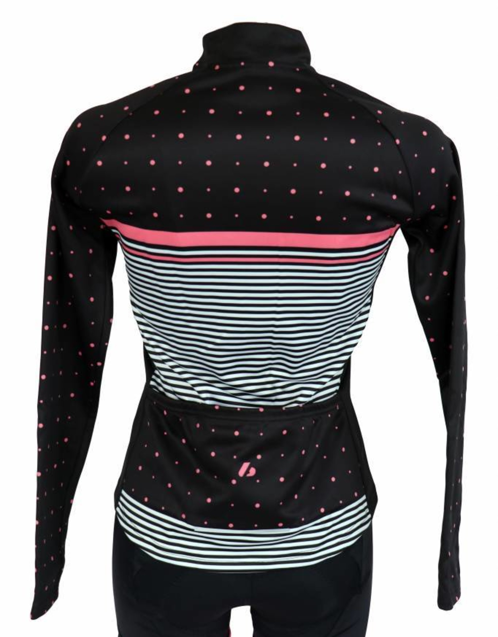 Bike textile - long-sleeved jacket, black&pink, windbreaker
