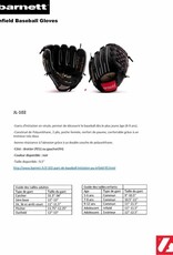 Barnett JL-102 Composite baseball glove, Infield, Size 10,25, Black