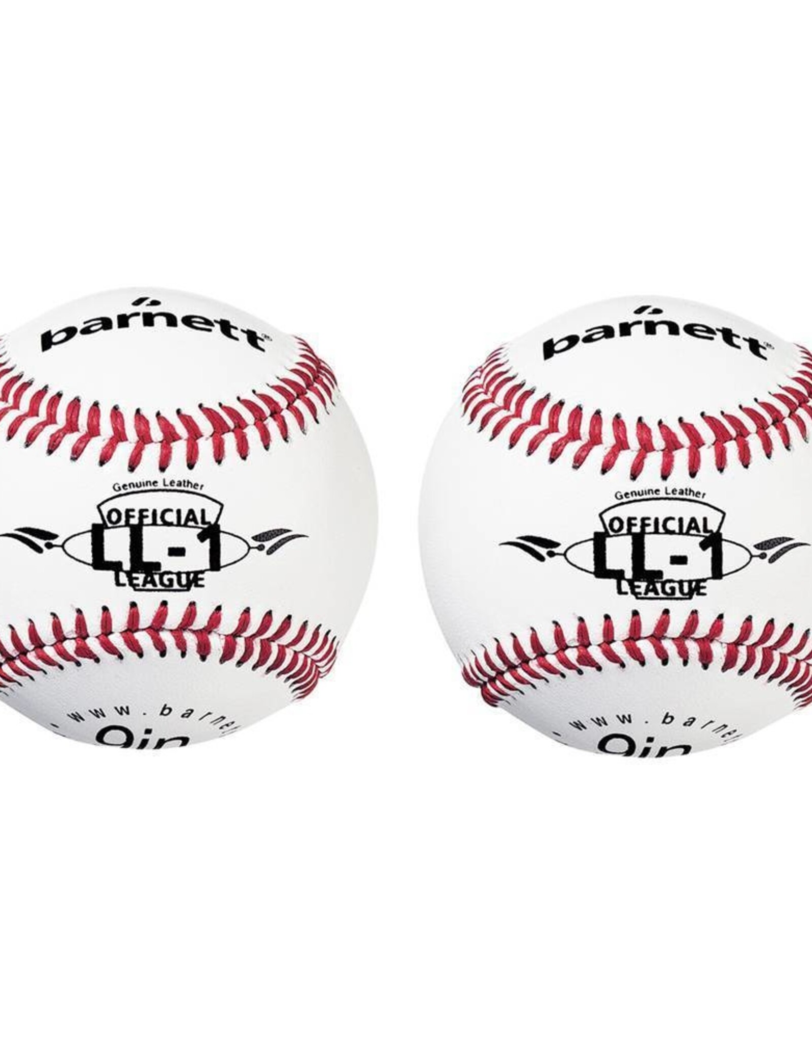 Barnett LL-1 Match and practice baseballs, Size 9", White, 2 pieces