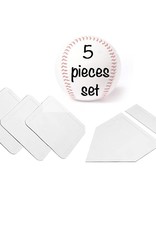 BBT-01 set of rubber baseball playing accessories, one size, 5 pieces