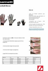 Barnett FRG-03 The best receiver football gloves, RE,DB,RB, grey
