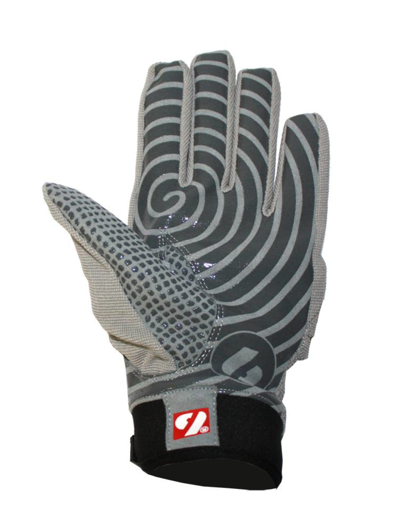 FKG-02 New generation linebacker football gloves, LB,RB,TE, grey