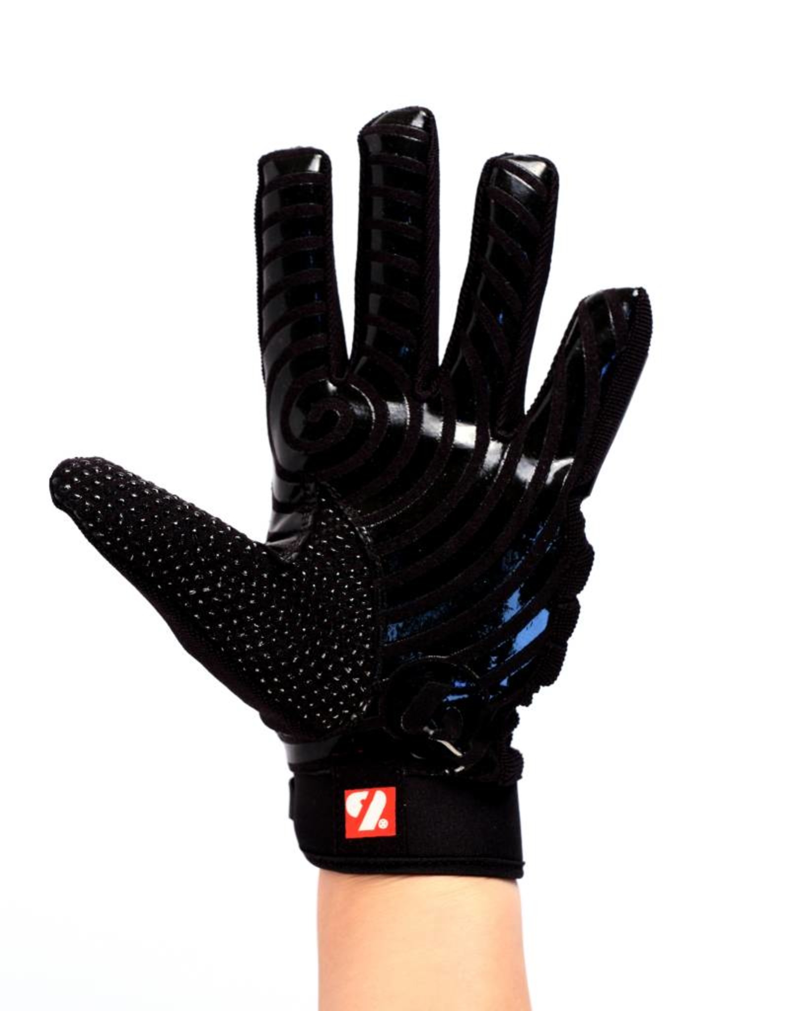 FKG-02 New generation linebacker football gloves, LB,RB,TE, black