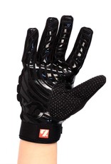 FKG-02 New generation linebacker football gloves, LB,RB,TE, black
