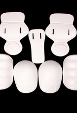 FKJ-01 Football junior pads set, 7 pieces, one size, white