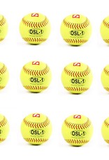 OSL-1 High competition softball, size 12", yellow, 1 dozen