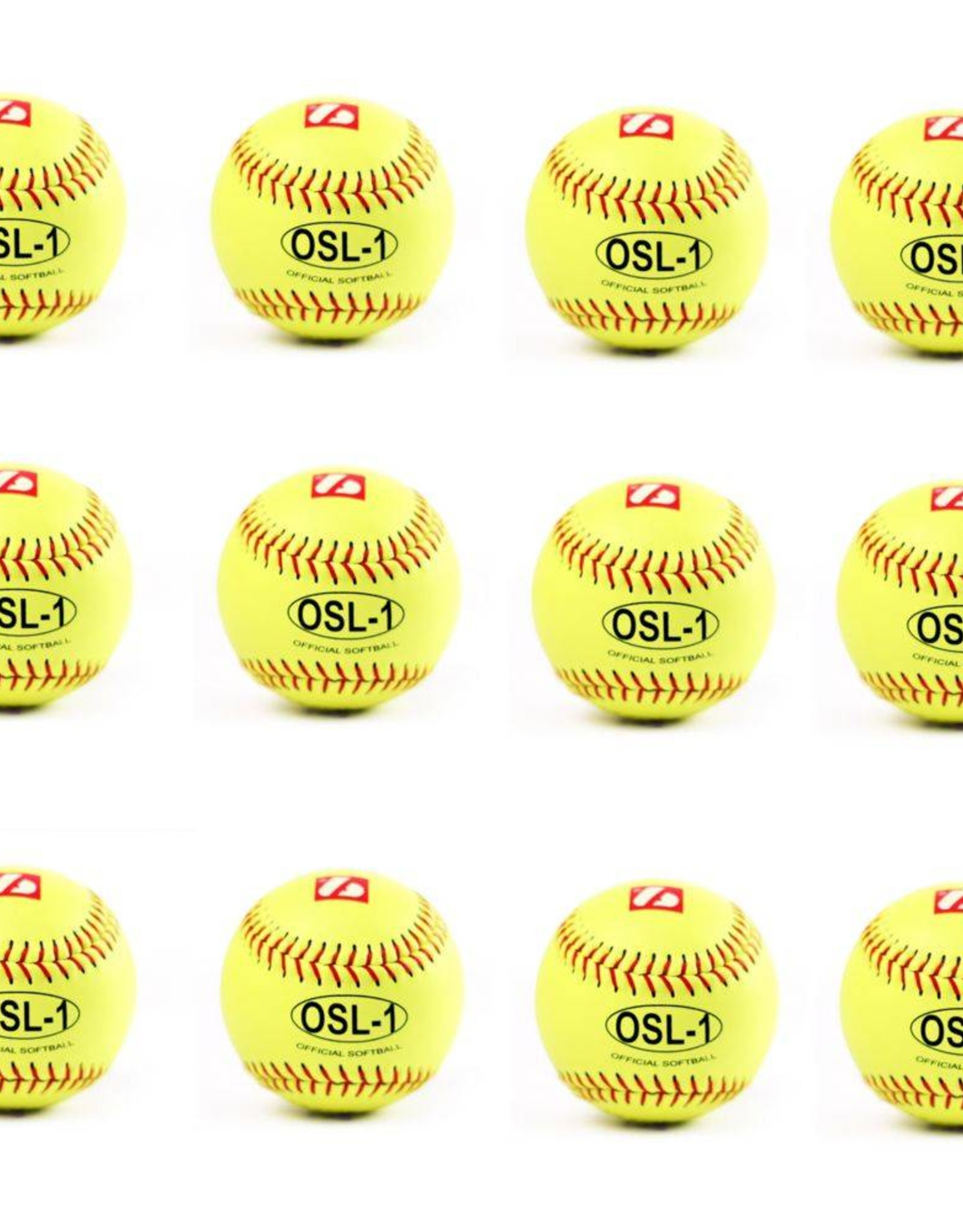 OSL-1 High competition softball, size 12", yellow, 1 dozen