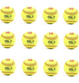 OSL-1 High competition softball, size 12", yellow, 1 dozen